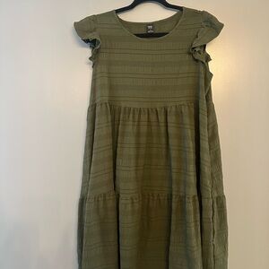 SHEIN Olive Green Midi Dress